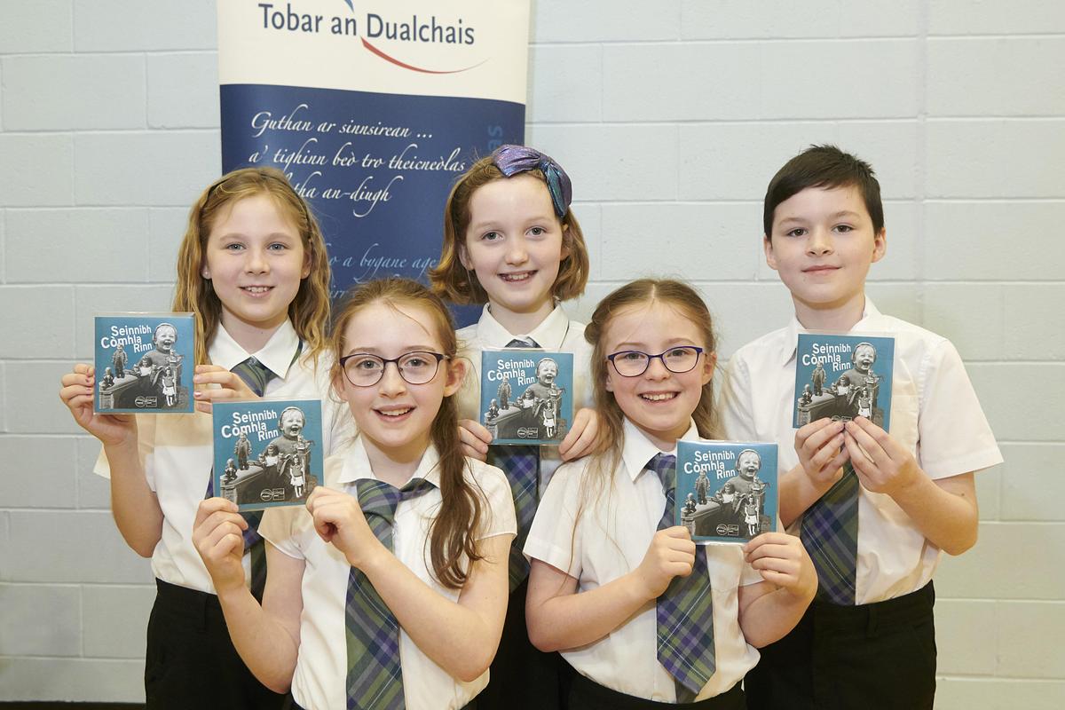 Some of the Inverness Gaelic Primary School pupils who sang on the CD